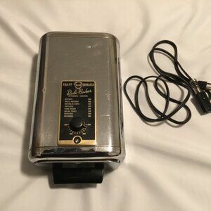 1955 Knapp Monarch REDI BAKER Chrome Cooker Oven Baking Counter VTG TESTED WORKS